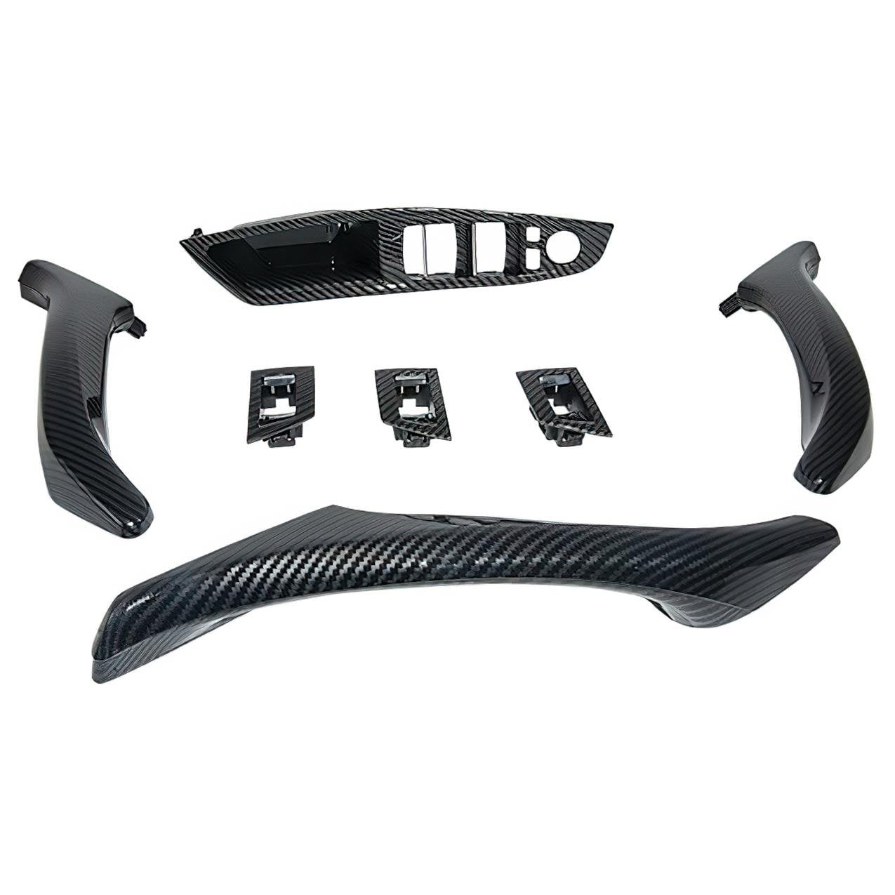 Bmw F10 Kapı Tutamak Seti - Karbon Siyah ( Kaplamalı - Katlanır Aynalı Model ) | Wender