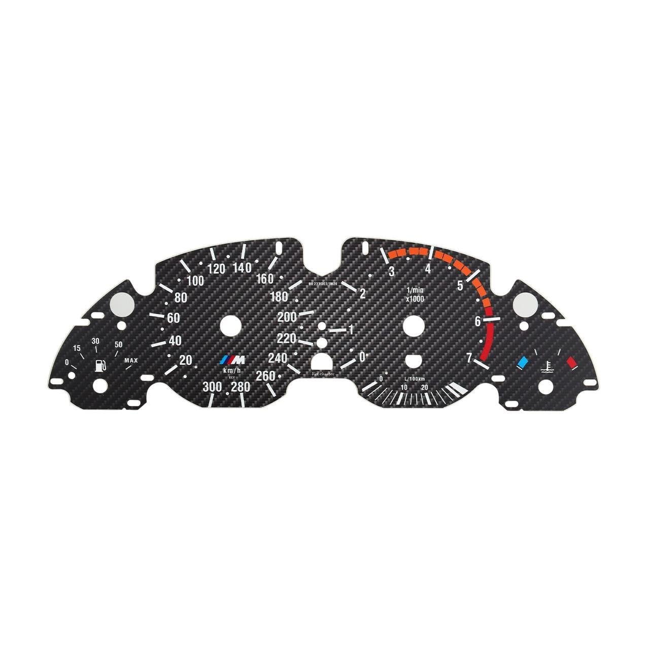 Bmw E38 E39 E53 Gösterge Zemin Kağıdı - 300 KMH ( RPM - Karbon )