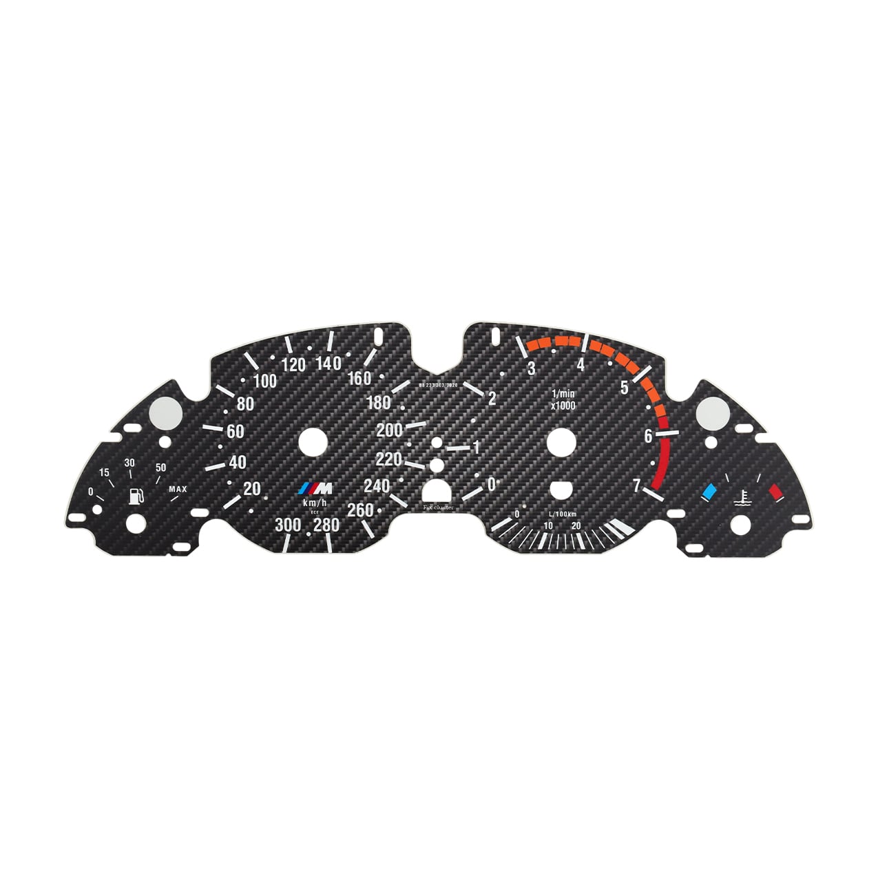 Bmw E38 E39 E53 Gösterge Zemin Kağıdı - 300 KMH ( RPM - Karbon )