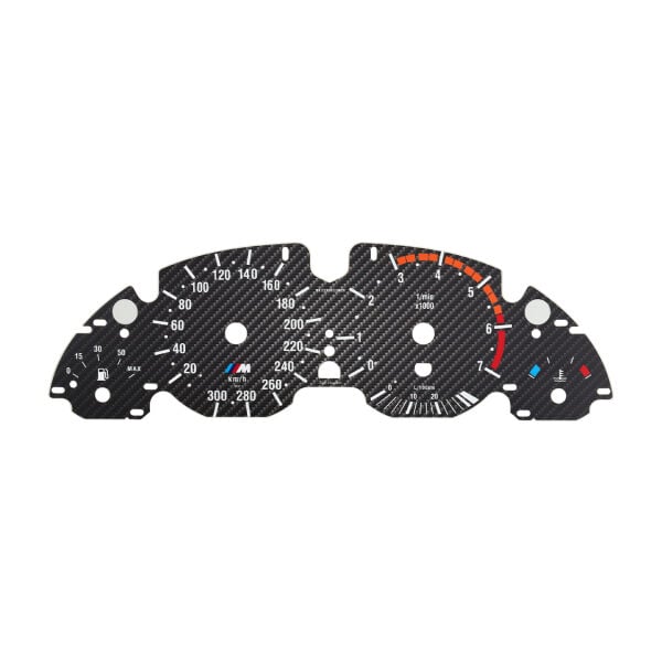 Bmw E38 E39 E53 Gösterge Zemin Kağıdı - 300 KMH ( RPM - Karbon )
