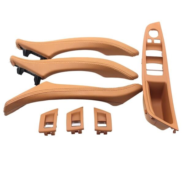 Bmw F10 Kapı Tutamak Seti - Şampanya (Deri Kaplamalı - Katlanır Aynalı Model) | Wender