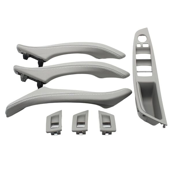 Bmw F10 Kapı Tutamak Seti - Gri ( Deri Kaplamalı - Katlanır Aynalı Model ) | Wender
