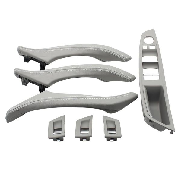 Bmw F10 Kapı Tutamak Seti - Gri ( Deri Kaplamalı - Katlanır Aynalı Model ) | Wender