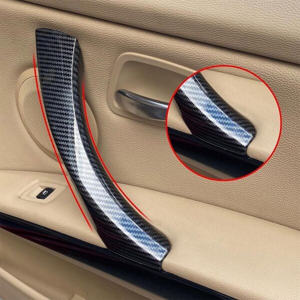 Bmw E90 Ön - Arka Karbon-Siyah Kapı Tutamak Seti Komple | Wender