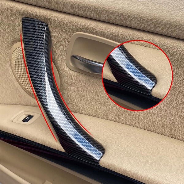 Bmw E90 Ön - Arka Karbon-Siyah Kapı Tutamak Seti Komple | Wender