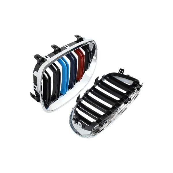 Bmw E60 Krom-Siyah M Renkli Çift Çıtalı Panjur Takımı 2004-09 | Wender