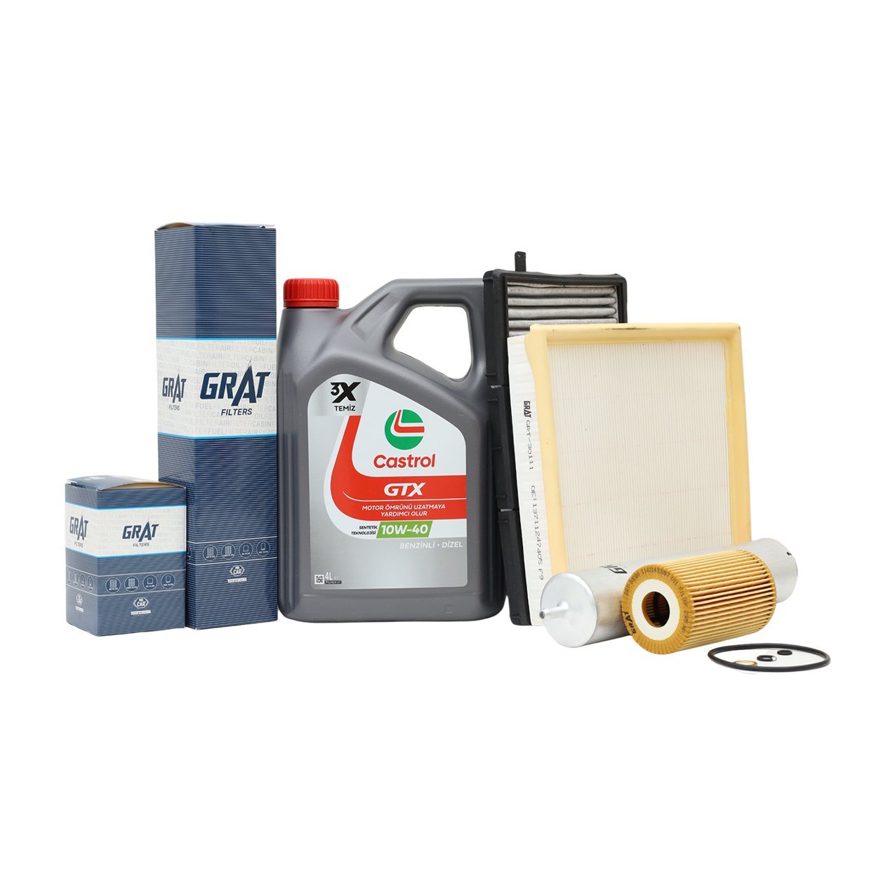 Bmw E36 M42 M43 M44 Motor Yağ Bakım Seti | Castrol Yağ + Grat Filtreler