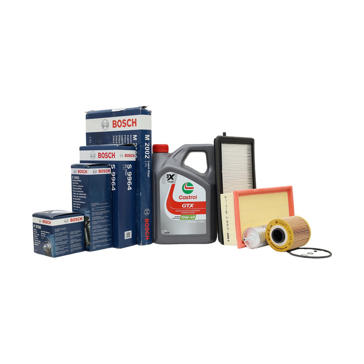 Bmw E36 M40 Motor Yağ Bakım Seti | Castrol Yağ + Bosch Filtreler