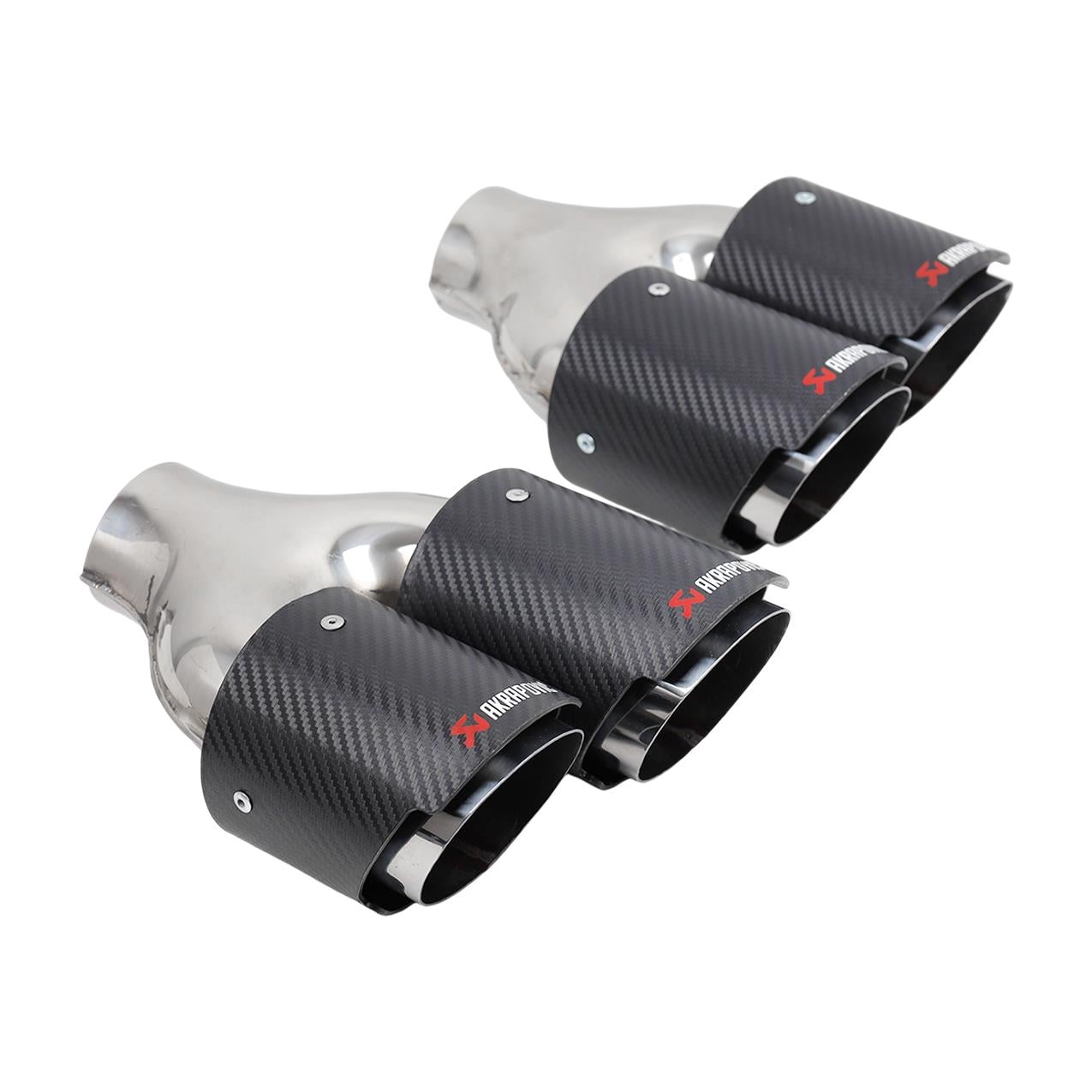 Bmw Egzoz Çıkışı Takım - Krom-Siyah Tip- Çift Çıkış - 90'lık - Yönlü - Akrapovic | Famalli
