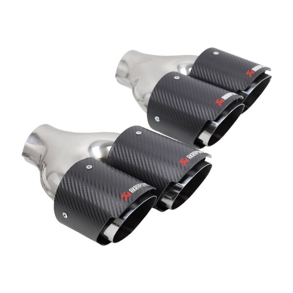 Bmw Egzoz Çıkışı Takım - Krom-Siyah Tip- Çift Çıkış - 90'lık - Yönlü - Akrapovic | Famalli