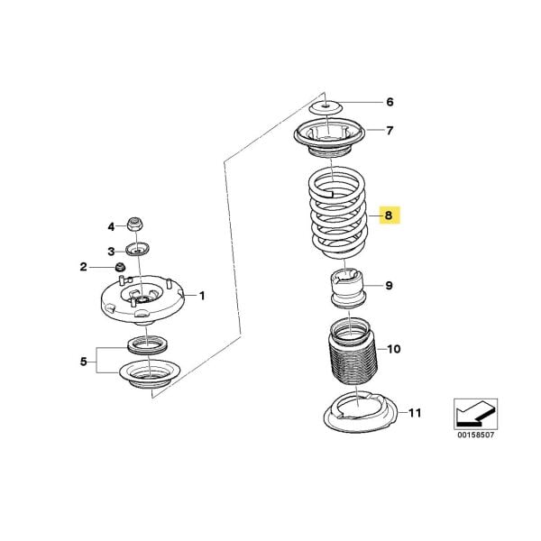 Bmw E36 6 Silindir Ön Helezon Yay Takımı | Aspart