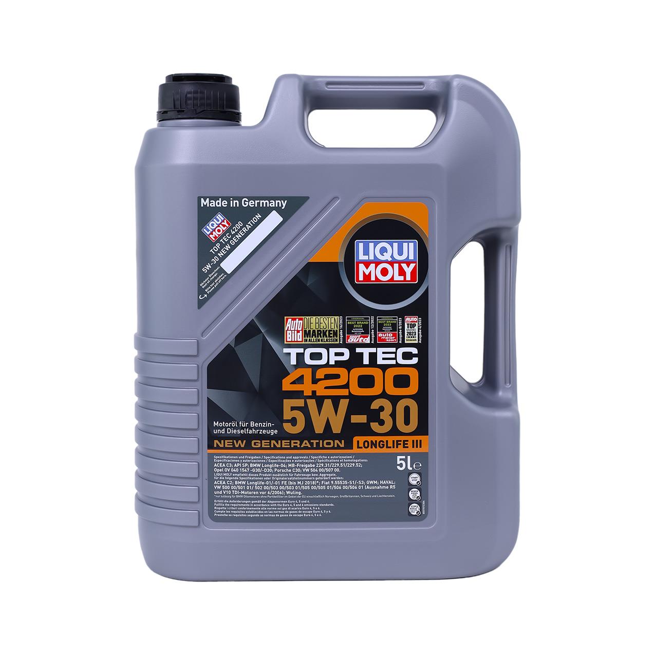 5 Litre 5w-30 Top Tec 4200 Motor Yağı | Lıquı Moly